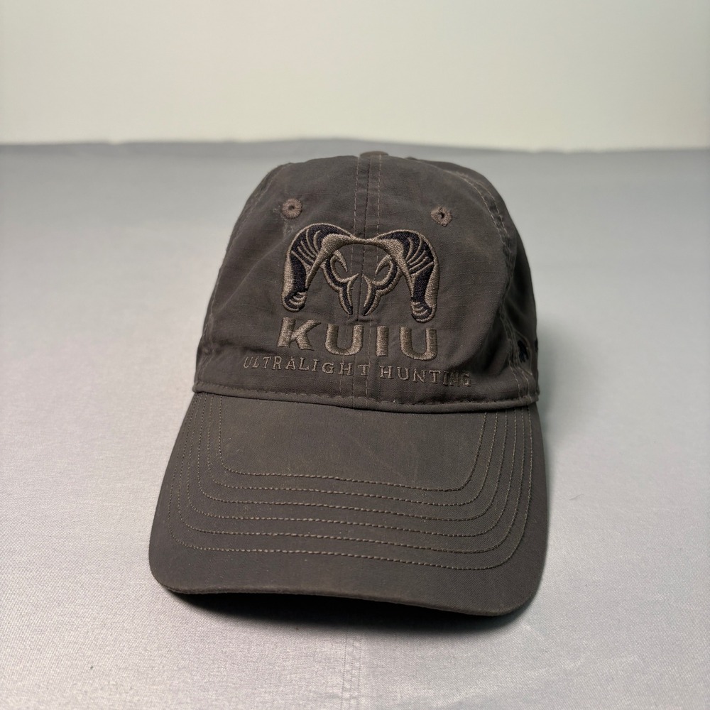 KUIU Ultralight Hunting Hat Mens Inner Circle Logo Grey Nylon Ripstop Cap OSFA